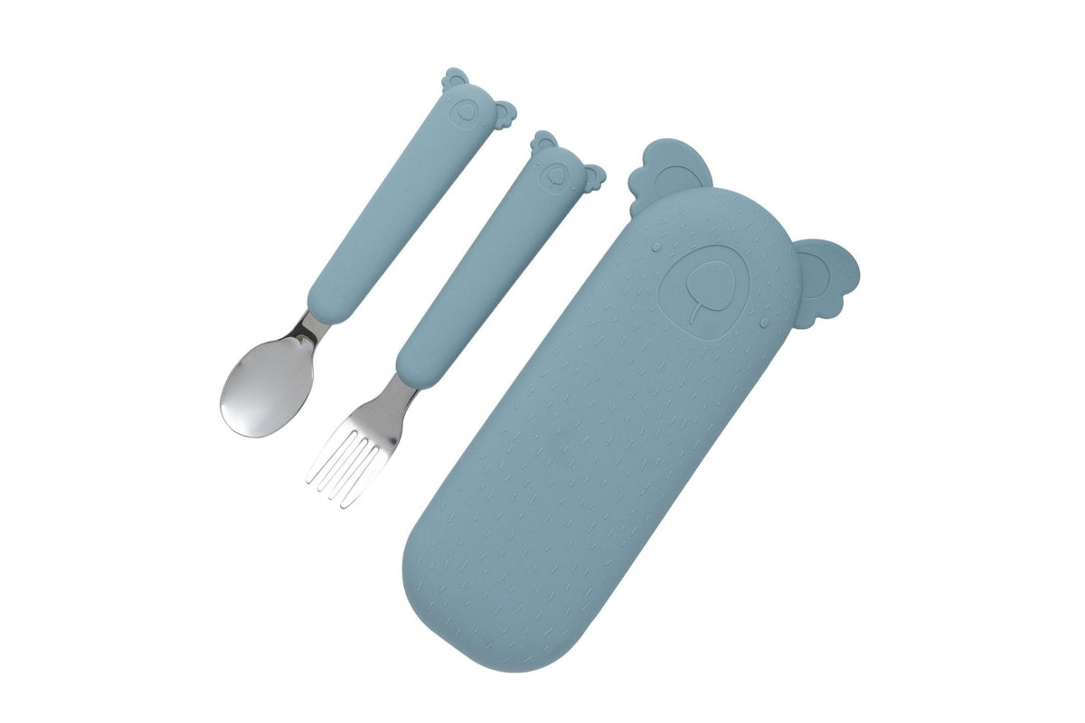 Zoe the Koala Cutlery with Silicone Case Jade