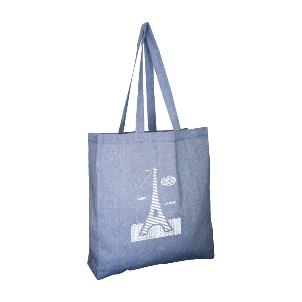 Blue Tote Bag The Seine in Paris