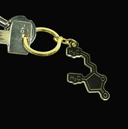 Whiskey Molecule Keychain