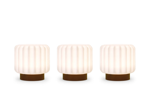 3 wiederaufladbare Dentelles Lampen