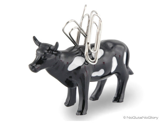 Aimant à trombones Vache Noire Meta[l]morphose | Boutique d'objets cadeaux designs kokochao.com