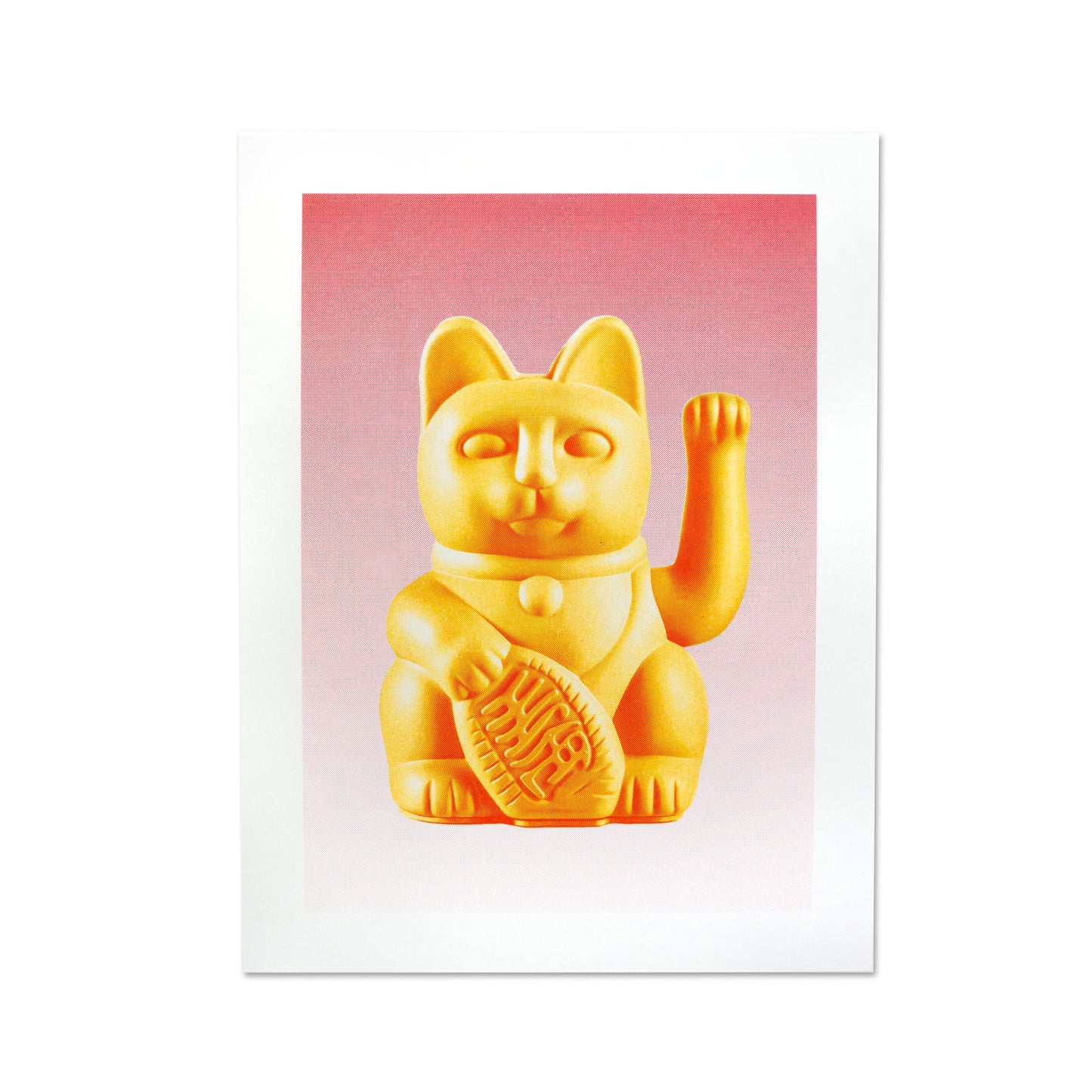 Peach Lucky Cat Artprint