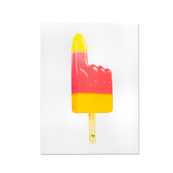 Kunstdruck-Eis am Stiel