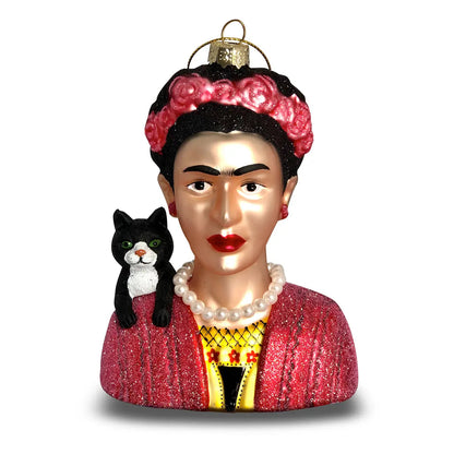 Frida and her cat Christmas bauble