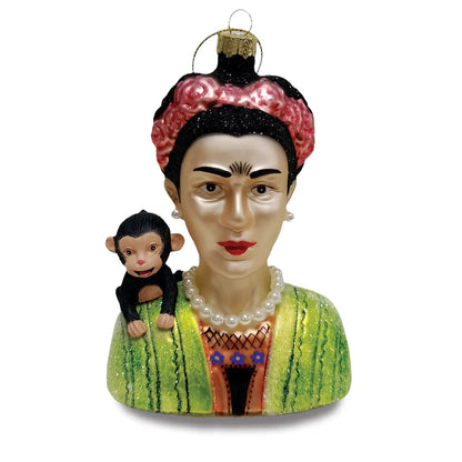 Frida and her Monkey Christmas bauble