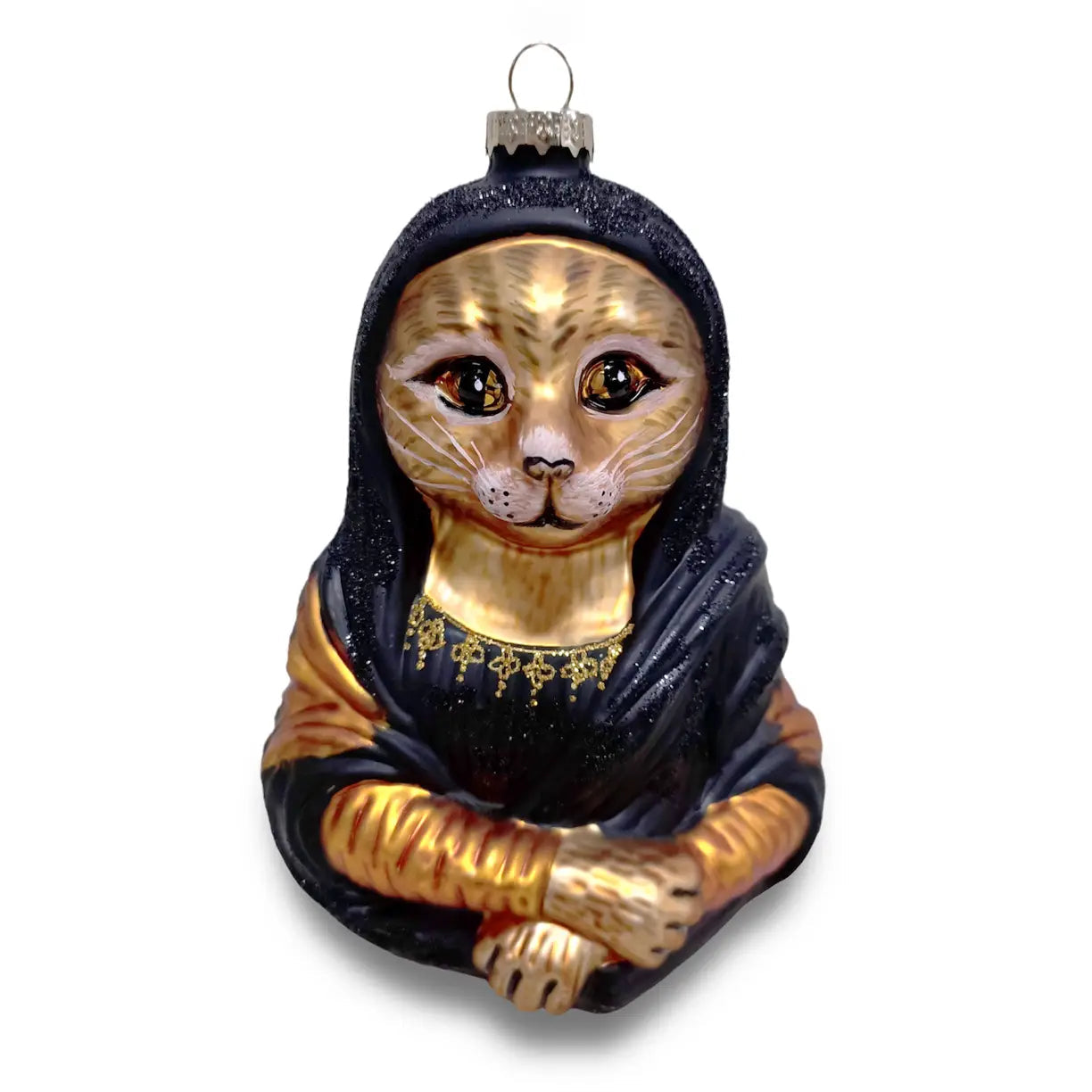 Boule de Noël Mona Lisa Chat Tabby