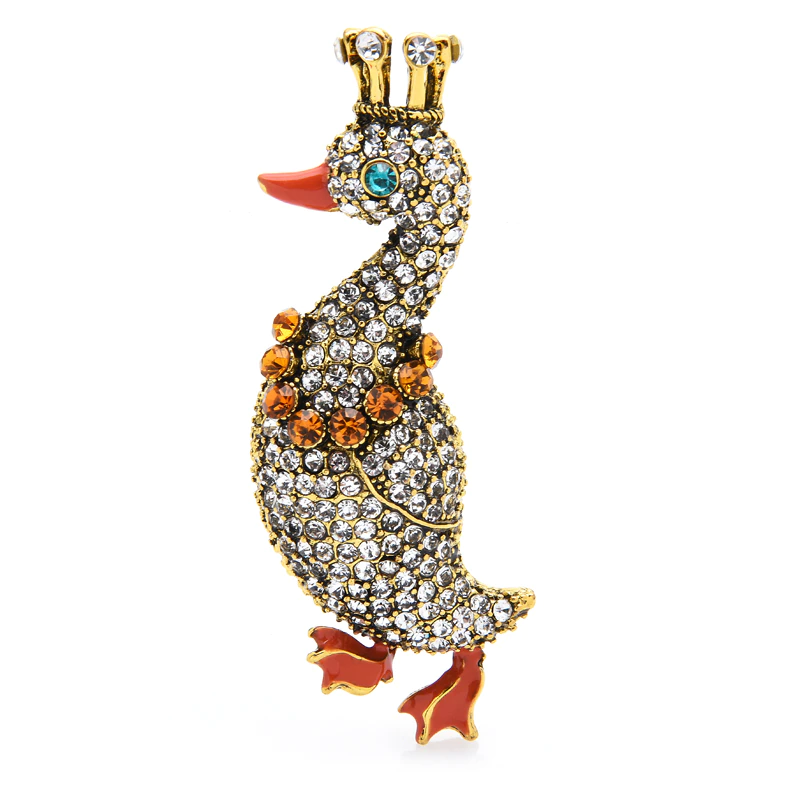 Crown crown duck brooch