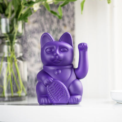 Chat Chanceux Violet Donkey | Boutique d'objets cadeaux designs kokochao.com