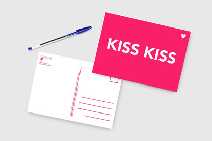 Neon Kiss Kiss card