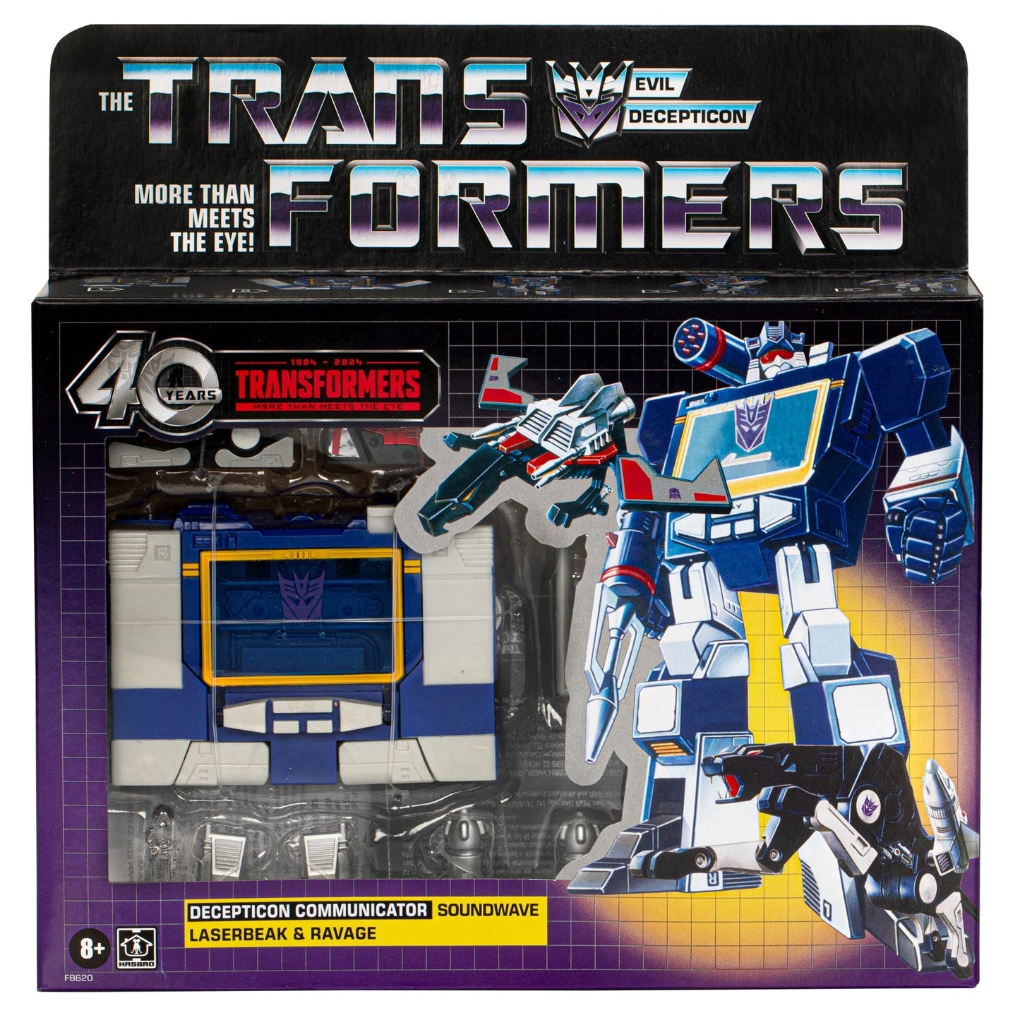 Transformers Retro G1 Autobot Soundwave, Laserbeak and Ravagemers (40th Anniversary)