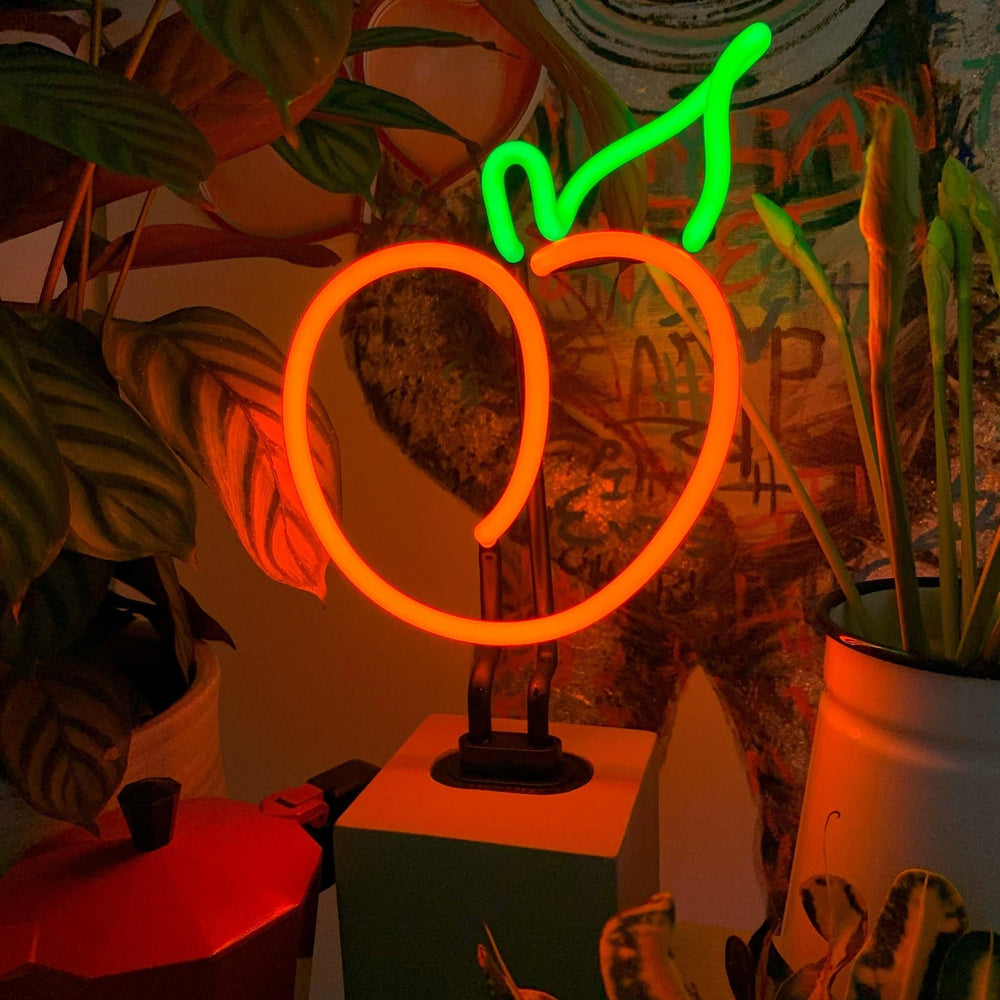 Neonlampe Pfirsich