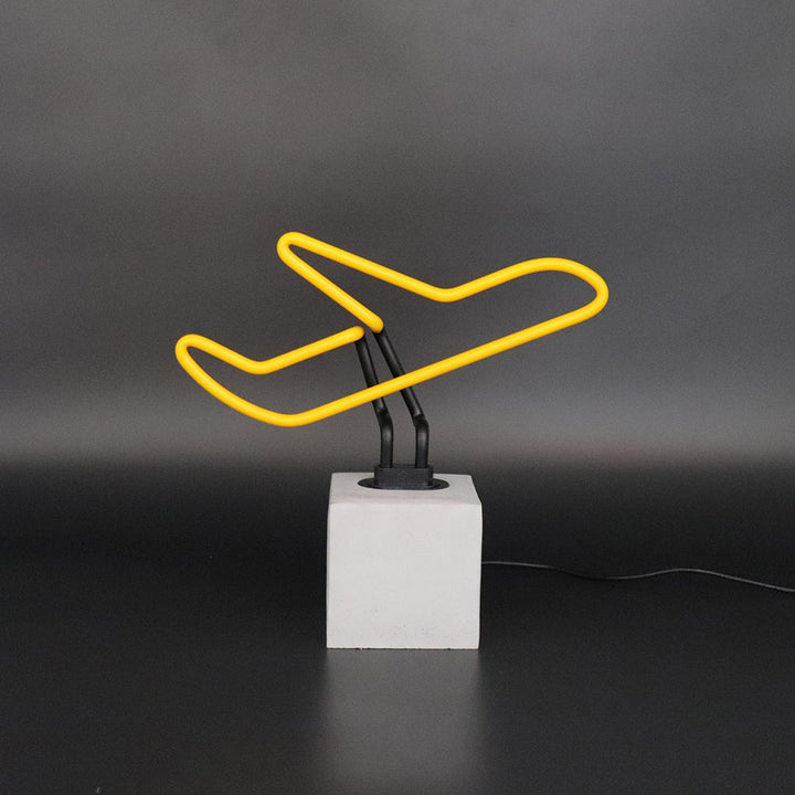 Lampada al neon a forma di aeroplano