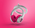 Portachiavi Casque Audio Rosa