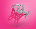 Keyring Pink Butterfly