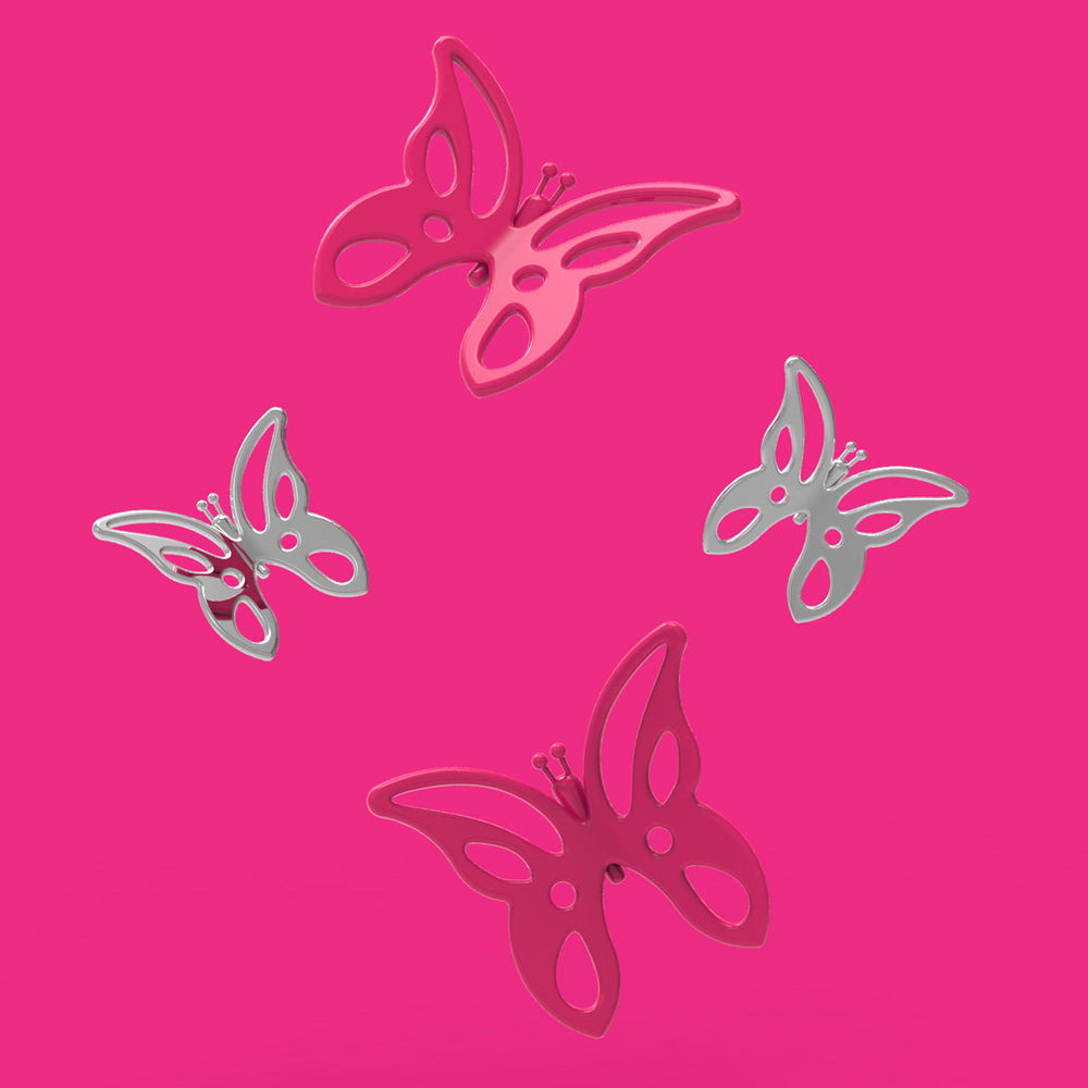 Keyring Pink Butterfly