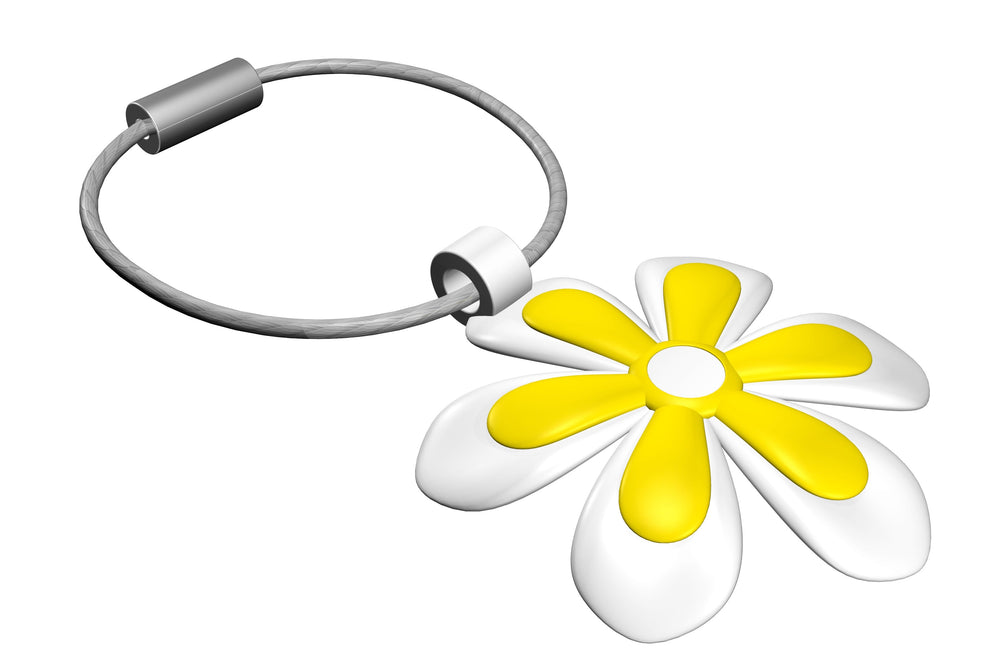 Schlüsselanhänger mit gelber Blume