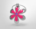 Schlüsselanhänger mit silberner Blume