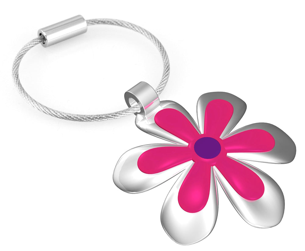 Schlüsselanhänger mit silberner Blume