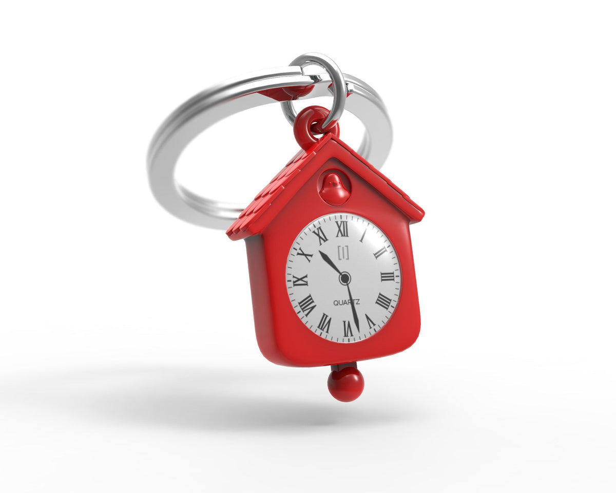 Red clock key door