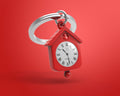 Keyring Red Clock