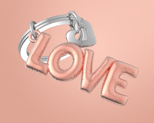 Porte Clés Love Ballon Gonflable Rose