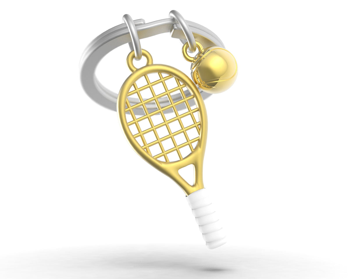 Portachiavi da tennis dorato