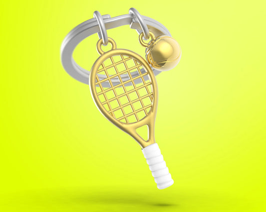 Golden Tennis key ring
