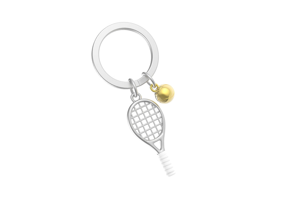 Schlüsselanhänger Tennis Argenté