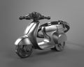 Keyring Grey Retro Scooter