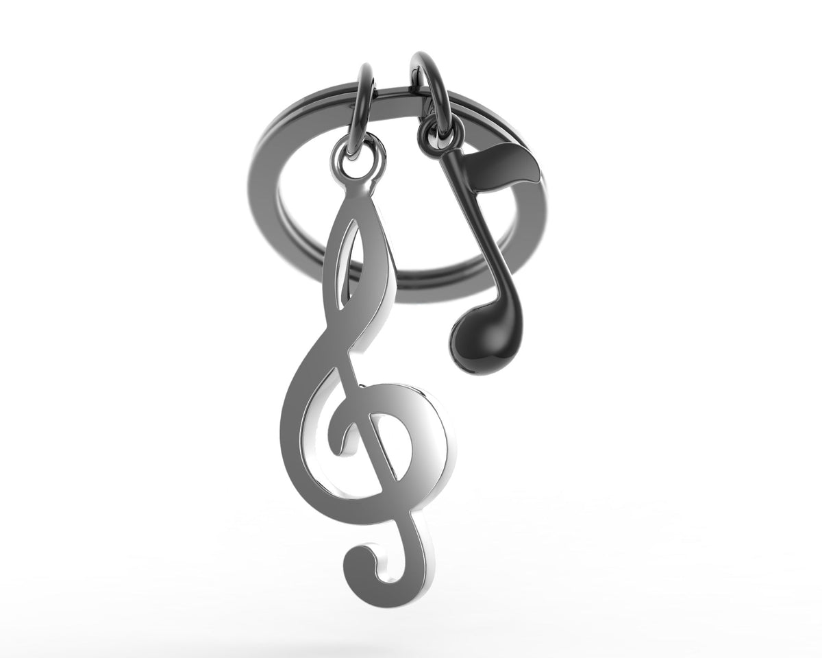 Portachiavi con nota musicale nera
