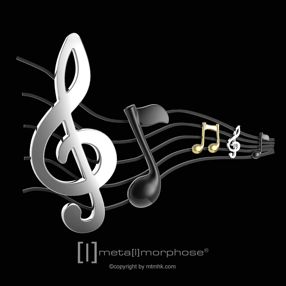 Portachiavi Nota Musicale Nera