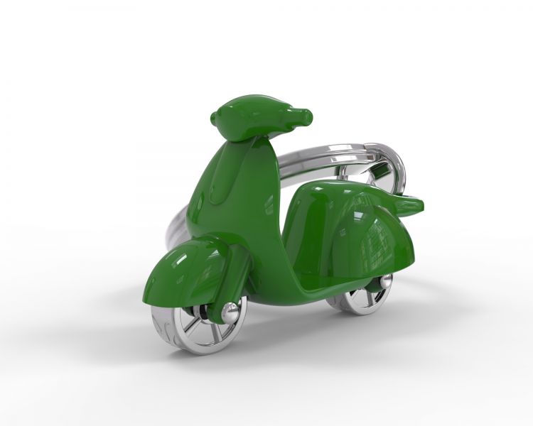 Green scooter key door