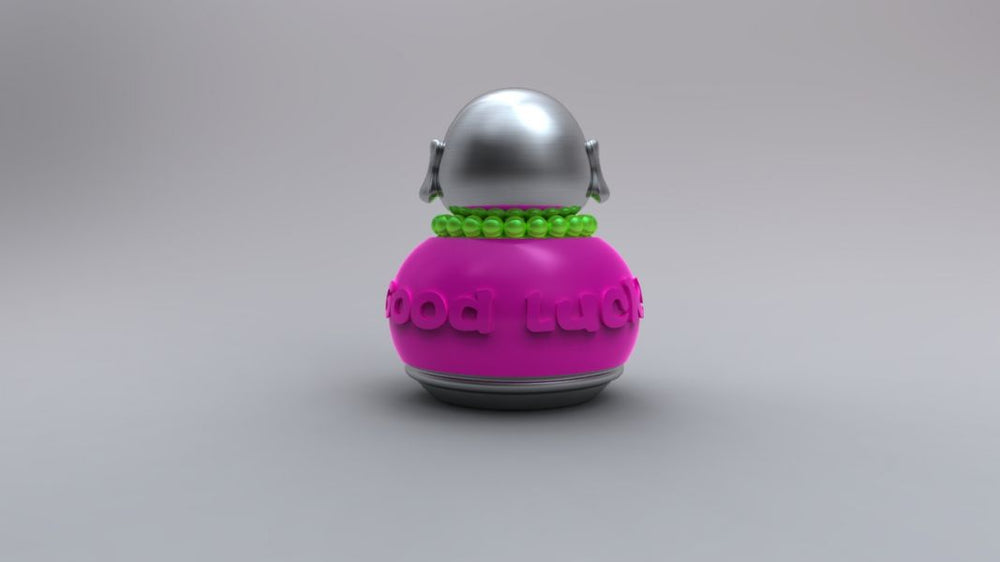 Keyring Fuchsia Buddha