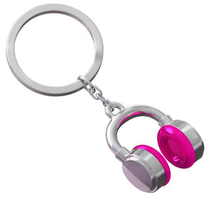 Keyring Grey and Pink Headphones