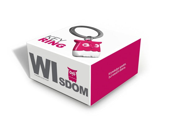 Porte Clés Hibou Rose