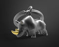 Porte Clés Rhinocéros Noir