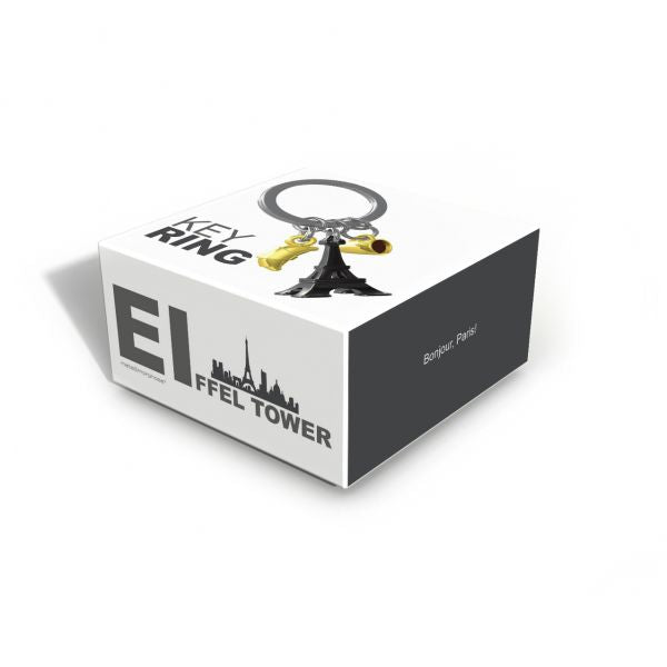Keyring Eiffel Tower Black