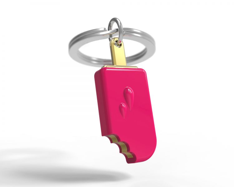 Porte clés Glace Fraise