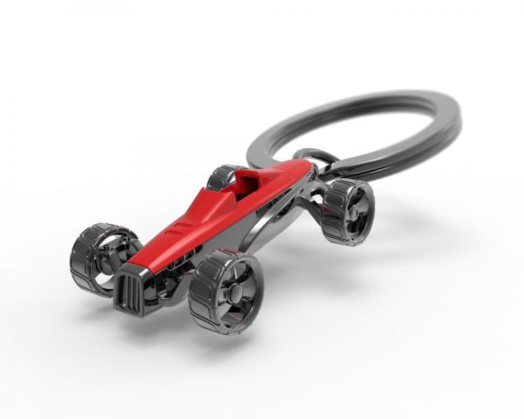 Retro red racing car key