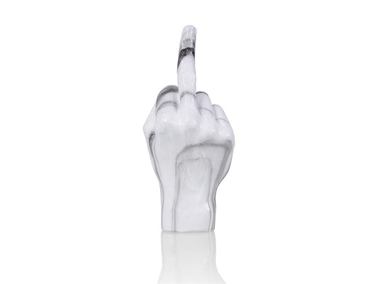 F**k Hand Sculpture - Marble