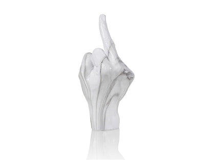 F**k Hand Sculpture - Marble