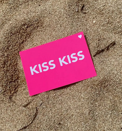 Neon Kiss Kiss card