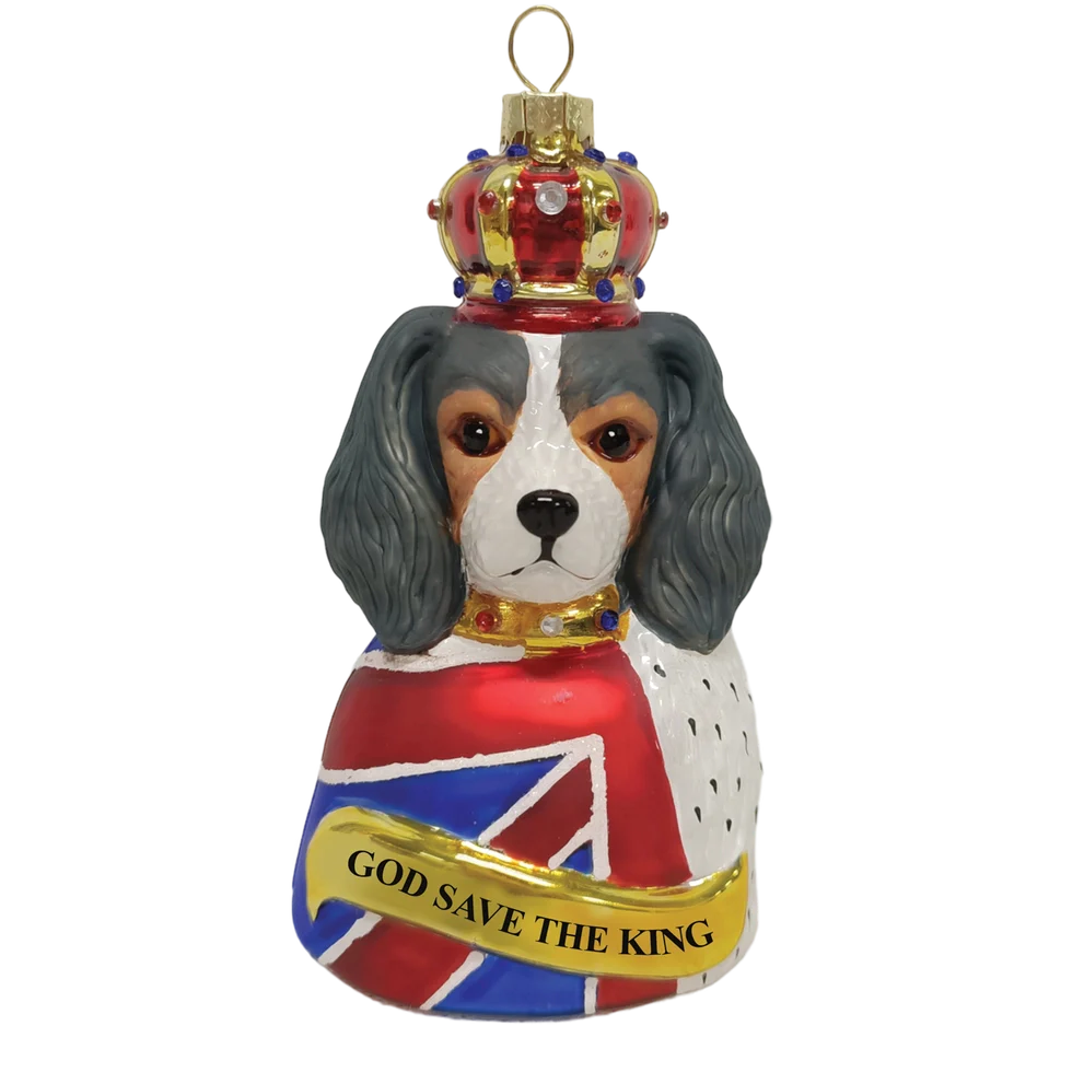 God Save the King Charles Spaniel Christmas Bauble