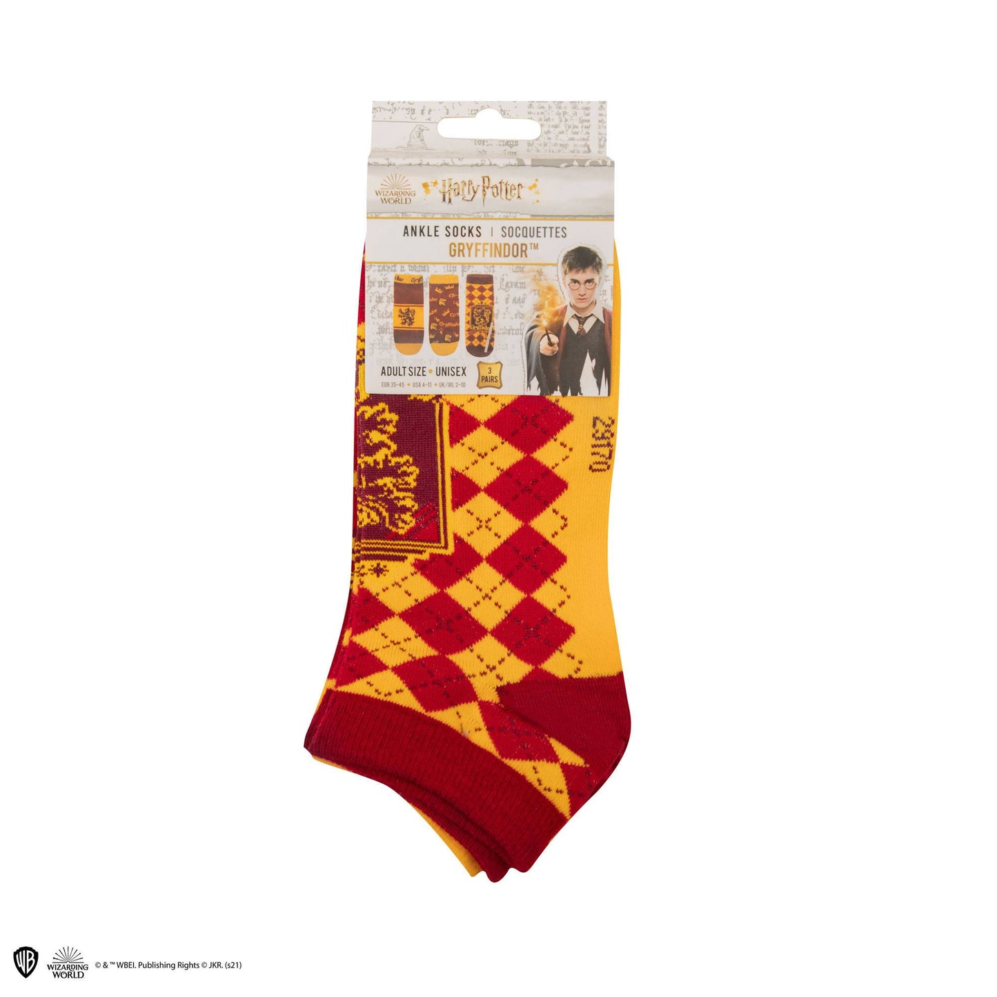 Pack of 3 pairs of Gryffindor socks