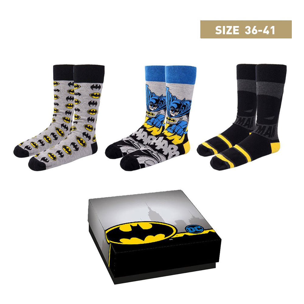 Pack 3 Pairs of DC Comics Socks - Batman 