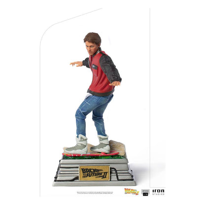 Retour vers le Futur II Statuette 1/10 Art Scale Marty McFly on Hoverboard Iron Studios BTTF Funko