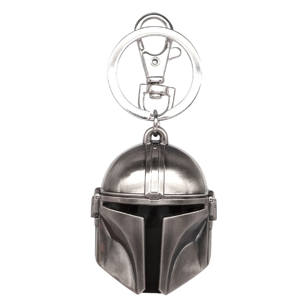 Mandalorian Helmet metal key ring 